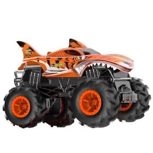Hot Wheels Hot Wheels Monster Trucks 1:24 Scale Hw Tiger Shark Rc  Vehicle