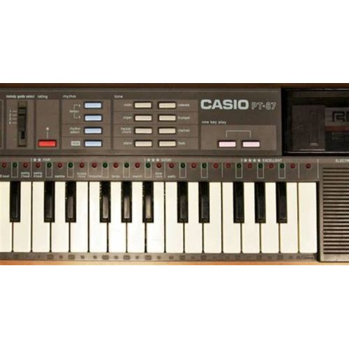 Casio Pt-87 With Box And Rom Card 551 Clavier De Mini Piano Électronique Vintage Collector