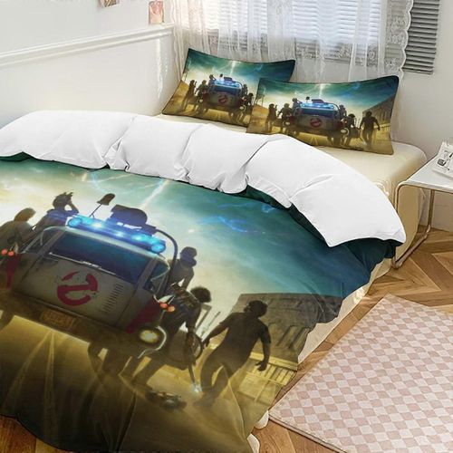 V7345 Bed Sheets Bedding Storm Ghostbusters Comforter Set Soft 3 Pcs Twin Bedding Sets Thicken For All Season, 1 Comforter 2 Pillow Shams Bed Sheet 240x260cm 94x102in