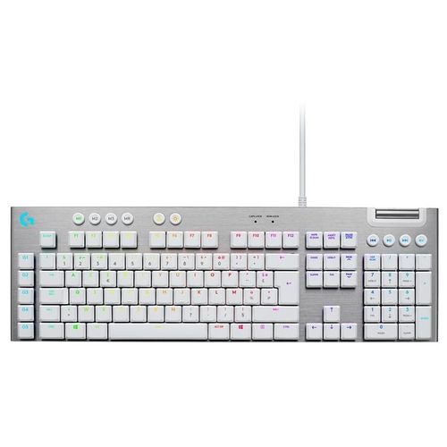 Logitech G815 - Clavier - backlit - USB - AZERTY - Français - commutateur : GL Tactile - blanc