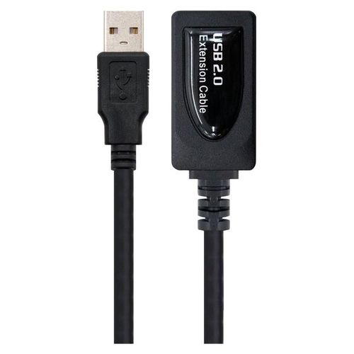 Nano Cable - Rallonge de câble USB - USB (M) pour USB (F) - USB 2.0 - 5 m - noir