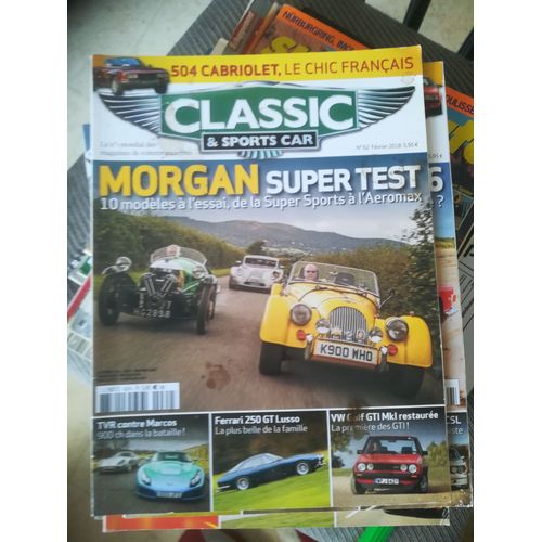 Classic Et Sports Car 62 De 2018 Morgan Super Sports,4/4 Zetec,Plus 4 Plus,Plus 8,Aero 8,Aeromax,Aero Plus 8,3 Wheeler,Ferrari 250 Gt Lusso,Peugeot 504 Cab,Lagonda V12,Golf Gti Mk1,Marcos Tso Gt2,Tvr
