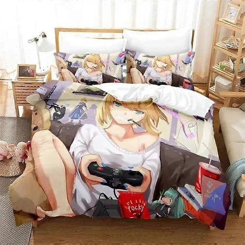 F1544 Bed Sheets Fate Extra Saber Nero Duvet Cover Bedding Comforter Sets Soft Quilt Cover And Pillowcases Single Double Queen Kingbed Sheets Rt1544 200x200cm 78x78in