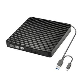 Lecteur DVD externe mince 2 en 1 USB 3.0, lecteur optique pour ordinateur portable-Noir