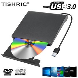 Lecteur CD externe USB, lecteur DVD externe DVD/CD-ROM, USB 3.0/USB 2.0/Type C, lecteur CD DVD externe pour ordinateur de bureau PC-USB3.0