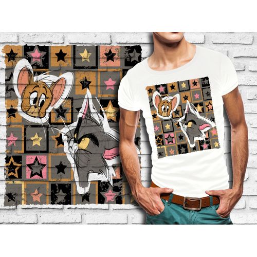 T-Shirt Blanc Homme Tom Et Jerry 625