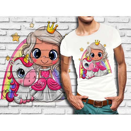 T-Shirt Blanc Homme Bebe Licorne 634