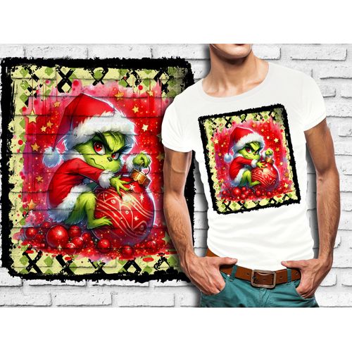 T-Shirt Blanc Homme Bebe Grinch De Noel 773