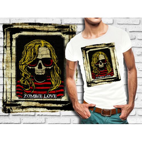 T-Shirt Blanc Homme Tete De Mort Skull Design 596