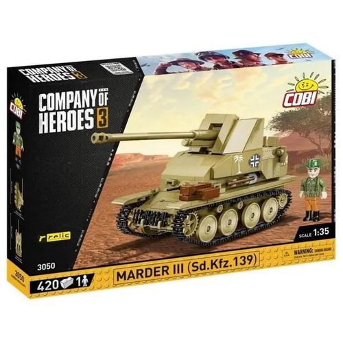 Maquette - Cobi - Marder Iii (Sd.Kfz 139) - Blanc - Pour Enfants À Partir De 6 Ans - Intérieur