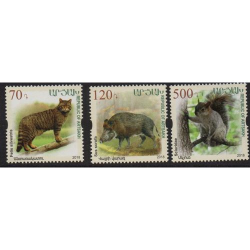 Azerbaïdjan ( Karabakh ) Timbres Animaux 2018