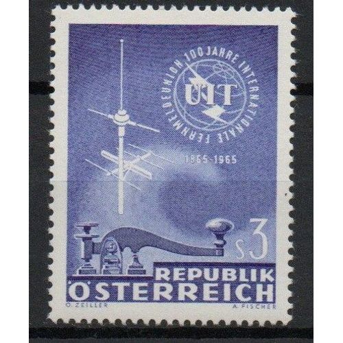 Autriche Timbre Union Internationale Des Télécommunications 1965