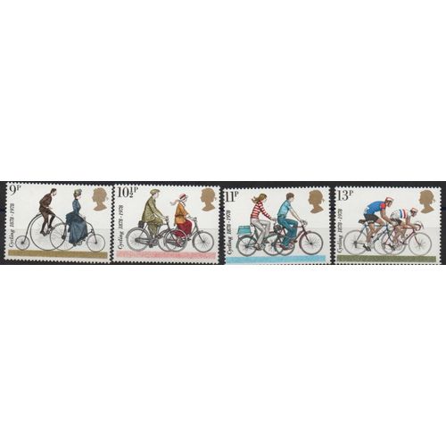 Royaume Uni Timbres Les Bicyclettes 1978