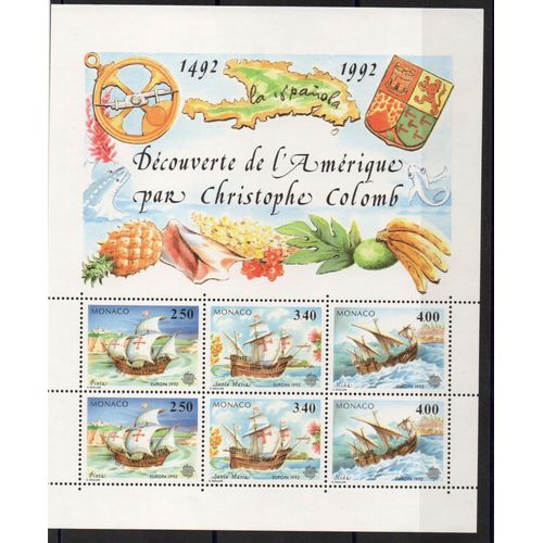 Monaco Timbre Christophe Colomb 1992