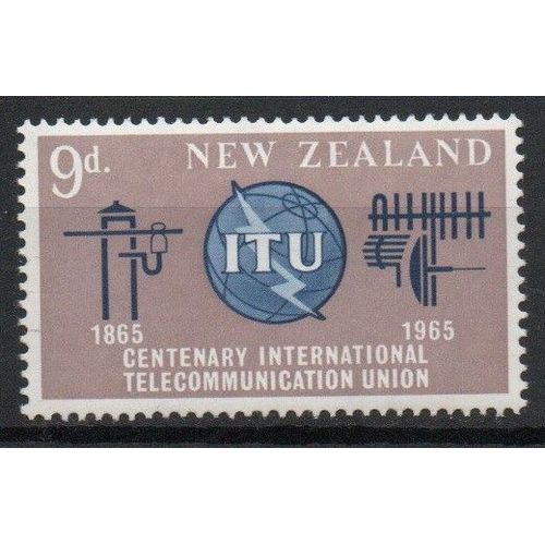 Nouvelle-Zélande Timbre Union Internationale Des Télécommunications 1965
