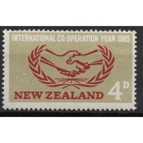 Nouvelle-Zélande Timbre Année De La Coopération Internationale 1965