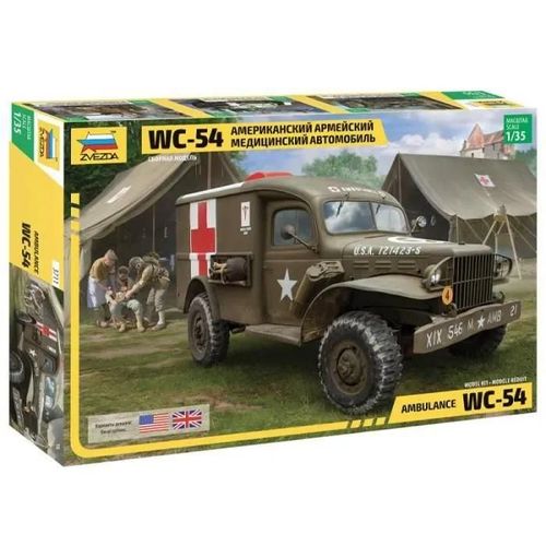 Zvezda - Maquette Camion Dodge Wc-54 Ambulance Edition Spéciale |Zvezda|3711p| 1:35 Maquette Char Promo - Ref : 15558-Zvezda