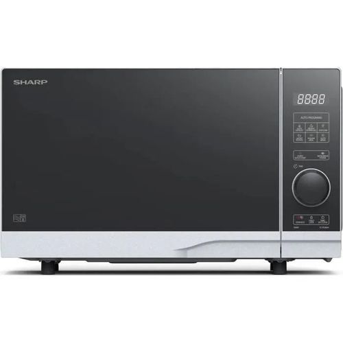 SHARP YC-PS204AE-S Micro-ondes 700 W 20 L 10 niveaux de puissance Fonction Eco Decongelation Securite enfant Argente/Noir