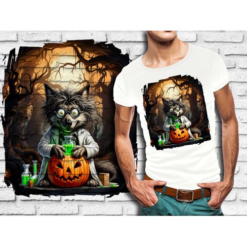 T-Shirt Blanc Homme Tete De Mort Skull Design 599