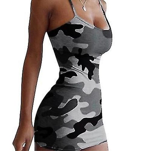 Femmes Spaghetti Strap Bodycon Mini Robe Sexy Party Club Porter Robes Sans Manches