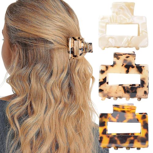 Tortoise Shell Ponytail Cuffs Elastic Hair Band Hair Tie Leopard Français Design Hair Band Headwear Pour Femmes Filles, Pack De 3