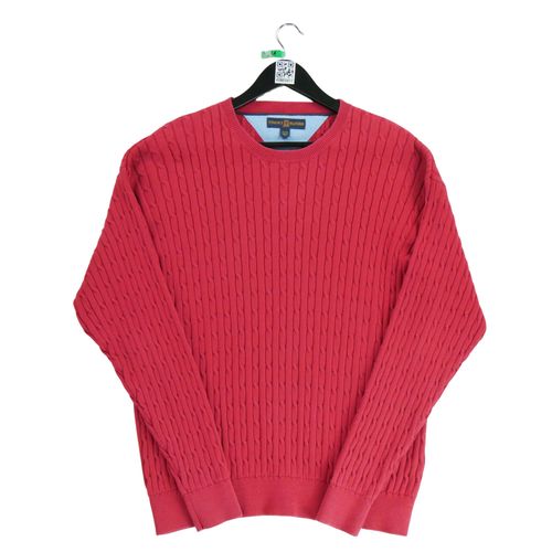 Reconditionné - Pull Tommy Hilfiger Torsadé - Taille Xl - Homme - Rouge