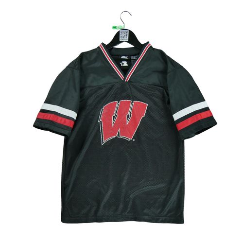 Reconditionné - Maillot Starter Wisconsin Badgers Ncaa - Taille 14/16 Ans - - Noir