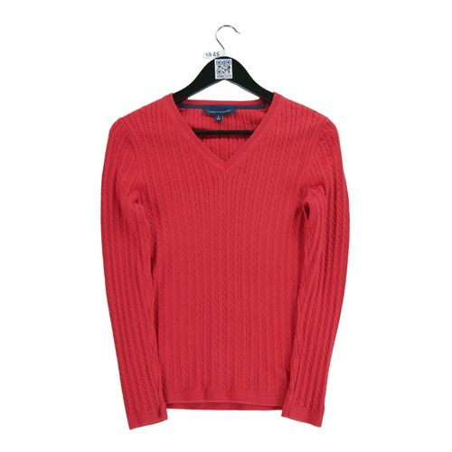 Reconditionné - Pull Tommy Hilfiger Torsadé - Taille M - Femme - Rouge