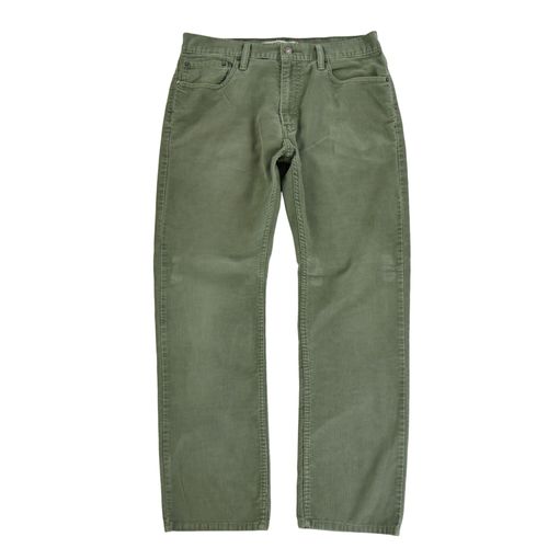 Reconditionné - Pantalon Velours Levi Strauss 514 Relaxed Straight - Taille W33/L30 - Homme - Kaki