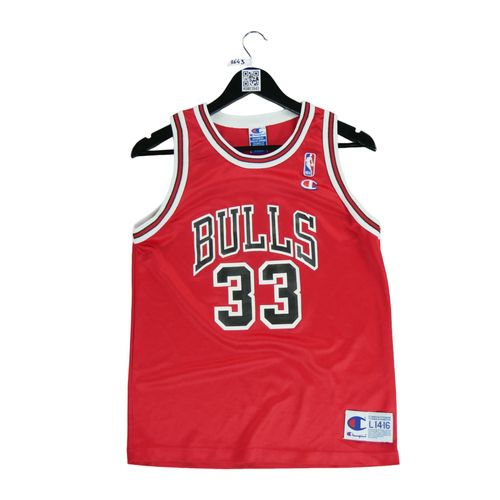 Reconditionné - Maillot Champion Chicago Bulls Nba - Taille 14/16 Ans - - Rouge