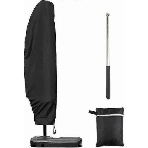 Housse De Parasol Deporte 3m 4m, Housse De Parasol En Porte-À-Faux Avec Fermeture Éclair De 1,4 M De Long, Housse De Parasol Deporte Avec Tige Télescopique, 280x30/80/45cm, Lilaris