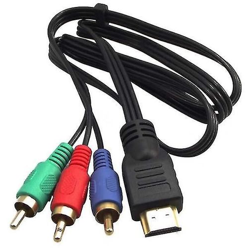 3ft 1m Hdmi-compatible Mâle à 3 Rca Vidéo Audio Av Adaptateur Câble 3rca Stéréo Convertisseur Composant Pour TV Set-box Dv Dvd Pc