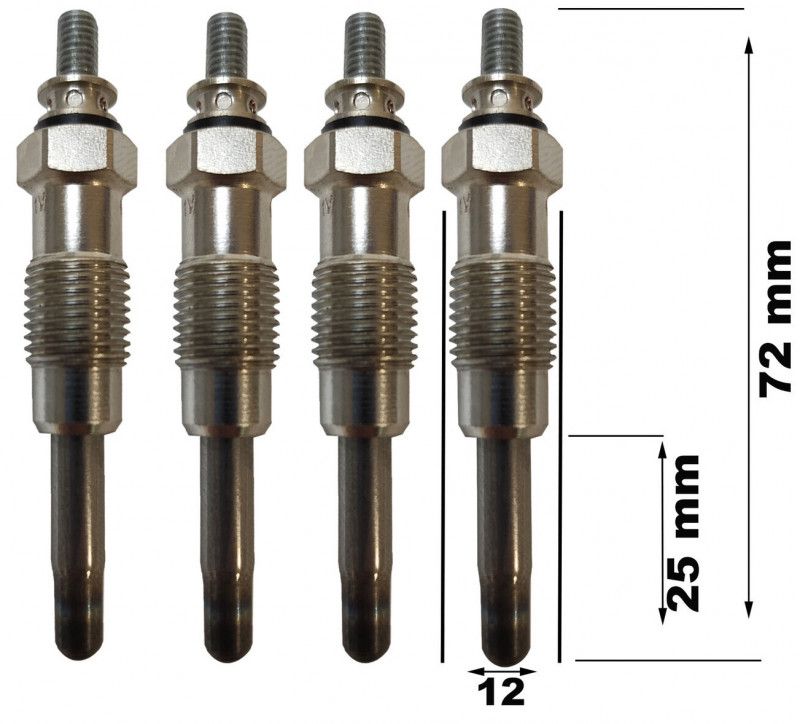 Lot De Quatre Bougies De Préchauffage - Opel Kadett Combo 1.7 D 08/1988-08/1991