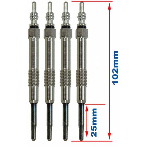 Lot De Quatre Bougies De Préchauffage - Opel Signum 1.9 Cdti 120 À Part. 04/2004