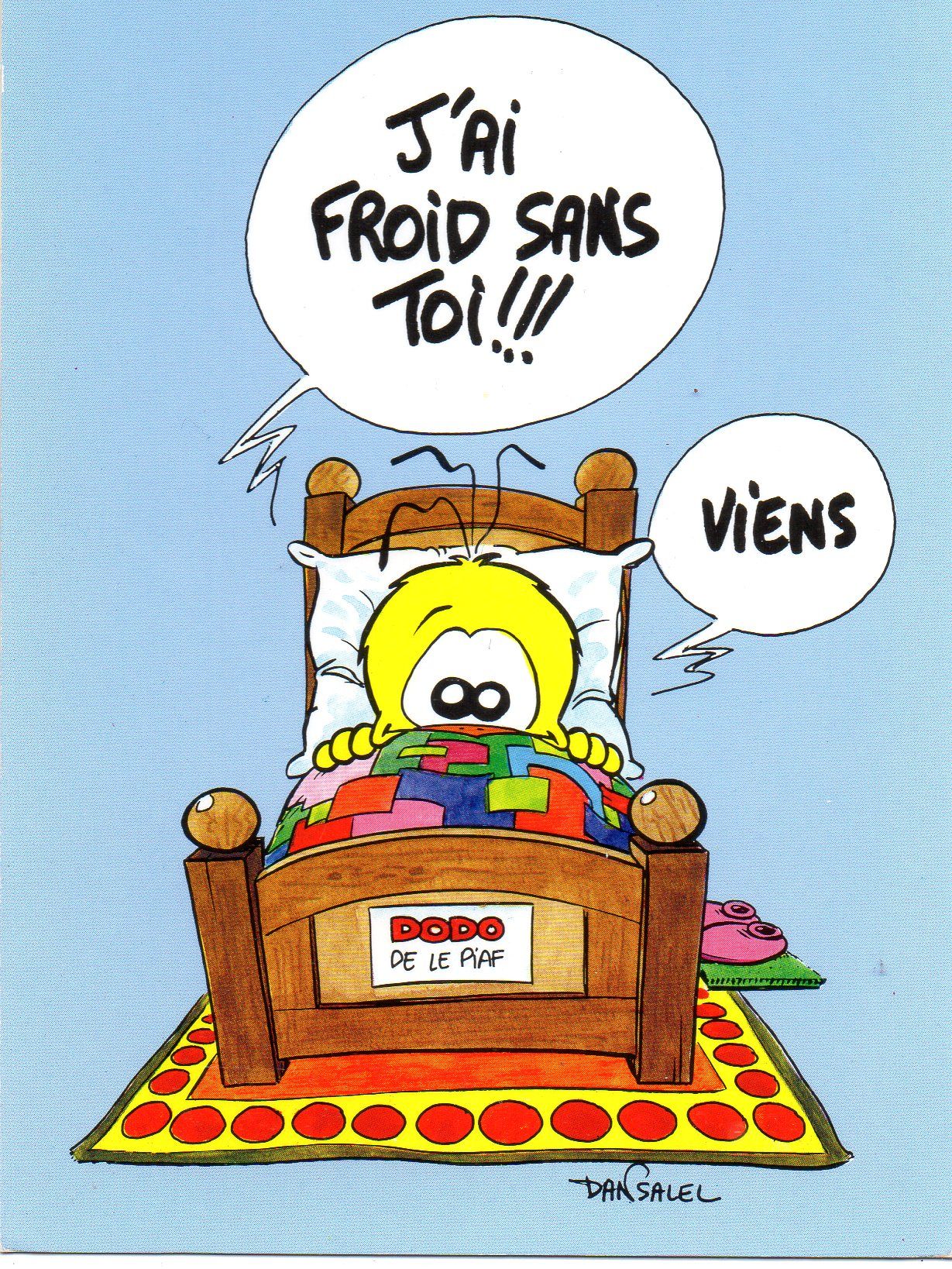 carte postale ann e 1995 th me humour j ai froid sans toi