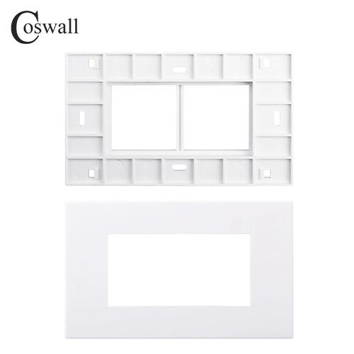 Prise murale EU brésil chili + TV Satellite CAT6 prise Internet,compatible HDMI 2.0 et USB 3.0 connecteur de chargeur type-c Module bricolage - Type 4 WAY Panel 146x86