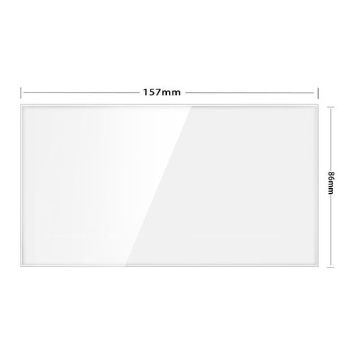 Plaque de couverture vierge avec plaque de fer d'installation,panneau de prise d'interrupteur en verre trempé,sanglier blanc,noir et blanc,gris or,86mm * 86mm - Type 157Full screen white