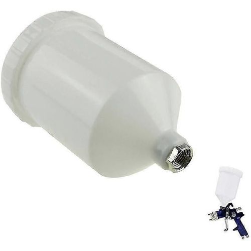 Pistolet à peinture par gravité 600ml Gobelet en plastique avec connecteur fileté