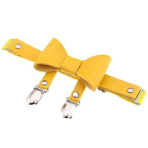 Chic Femmes Dames Faux Cuir Bowknot Jambe Porte-Jarretelles Élastique Punk Cuisse Anneau Qinhai-Yujia