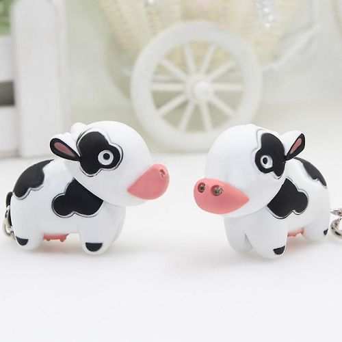 Mode Mignon Vache Led Porte-Clés Avec Son Noël Enfants Cadeau Créatif-Bon