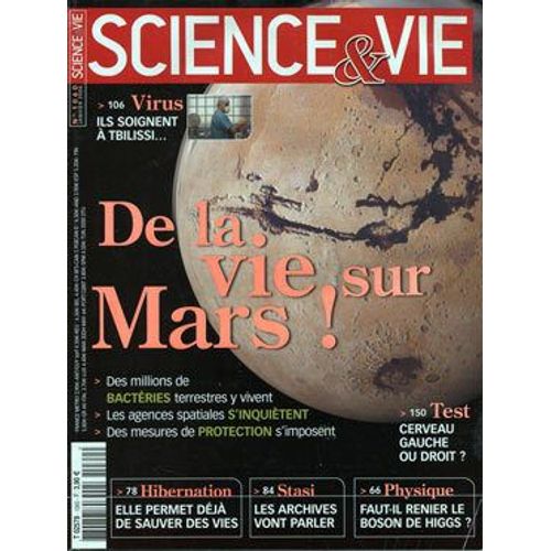 Science Et Vie  N° 1060 : De La Vie Sur Mars!