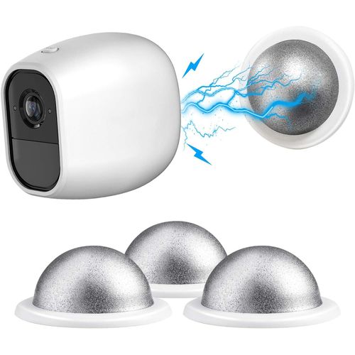 Metallo Magnetico Montaggio da Camera di Sicurezza Soffitto/Tavolo/Parete di Montaggio per Arlo, Arlo Pro, Arlo Pro 2, 3 Pezzi (Bianco)