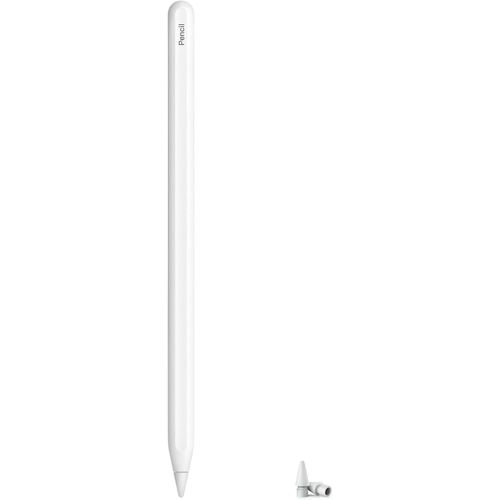 Pencil Pencil 2ème génération pour Apple iPad Pro 12,9"" 6/5/4/3, iPad Pro 11"" 4/3/2/1, iPad Air 4/5, iPad Mini 6, iPad Pencil avec 2 pointes, câble de charge et étui pour stylo - Blanc