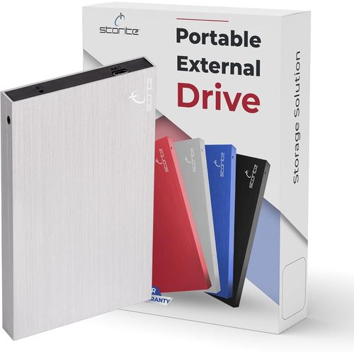 Disque Dur Externe Portable USB 2.0 500 Go, Stockage de Sauvegarde, Transfert de données Rapide, Disque Dur Compatible avec Mac/Ordinateur Portable/Ordinateur de Bureau (Argent)