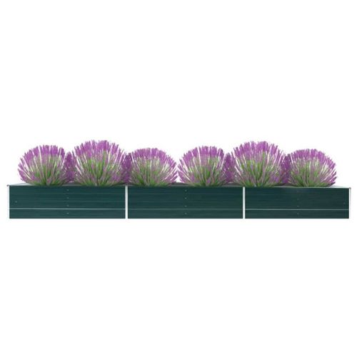 Vidaxl Lit Surélevé De Jardin Acier Galvanisé 480x80x45 Cm Vert 47065