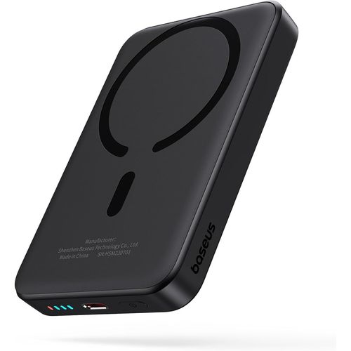 Batterie Externe Magnétique 10000mah, Magsafe Power Bank Sans Fil, Magsafe Batterie Pour Iphone 15/14/13/12, Pd 20w Mini Power Bank Usb-C, Charge Rapide, Noire