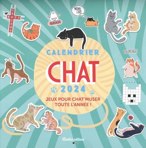 Frigobloc mensuel 2024 deco chats (de janv. a dec. 2024) - edition