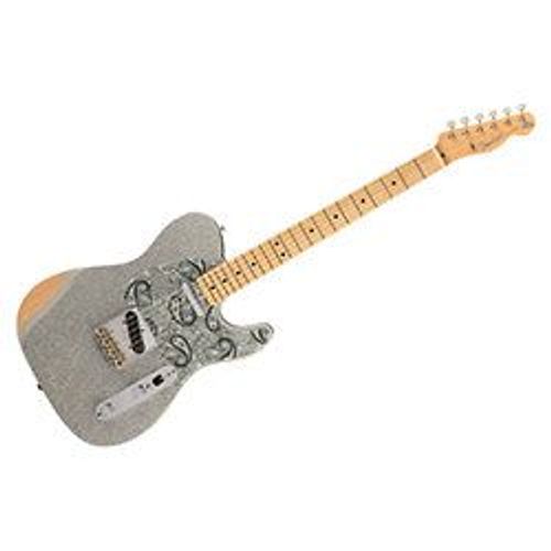 Fender Brad Paisley Road Worn Telecaster - Touche Érable - Silver Sparkle (+ Housse)