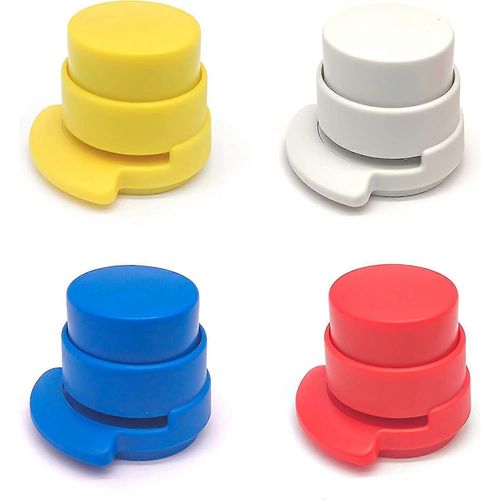 4 Stapper Sans Clip Portable Mini Agrafeuse Sans Aiguille Pour L¿École De Bureau De Papeterie