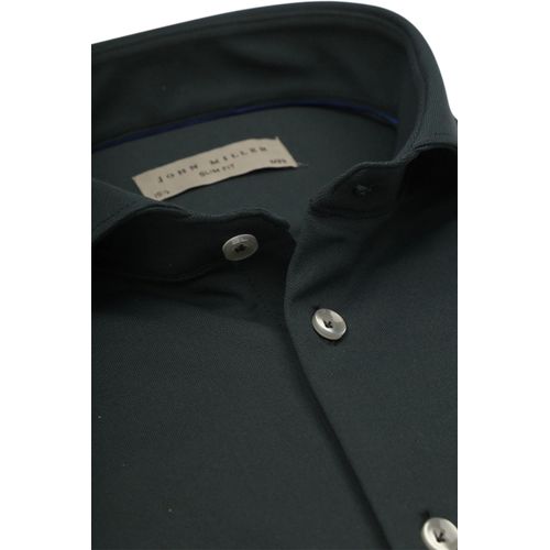 John Miller Chemise Hyperstretch Indigo Vert Foncé Vert Taille 43